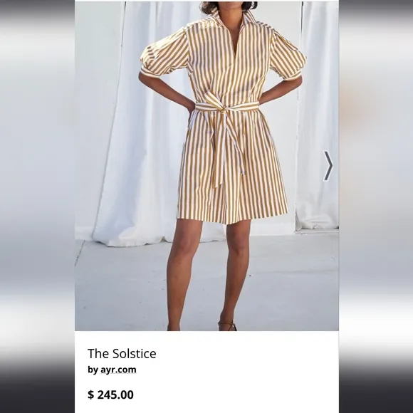 《 Ayr 》 Belted Solstice Dress in Baguette