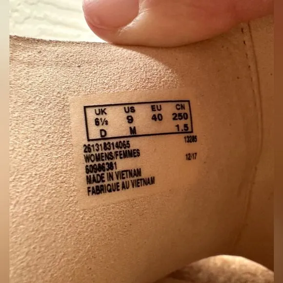 🆕 CLARKS | Taupe Suede Cork Wedge Slingback Wedge Heel Sandals | Women’s 9