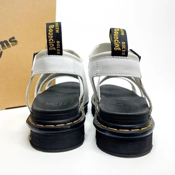 🍋 Dr. Martens • Women’s Blaire White Sandals Platform Hydro Leather Size 9