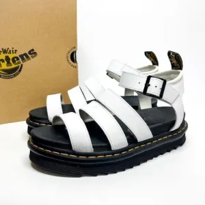 🍋 Dr. Martens • Women’s Blaire White Sandals Platform Hydro Leather Size 9