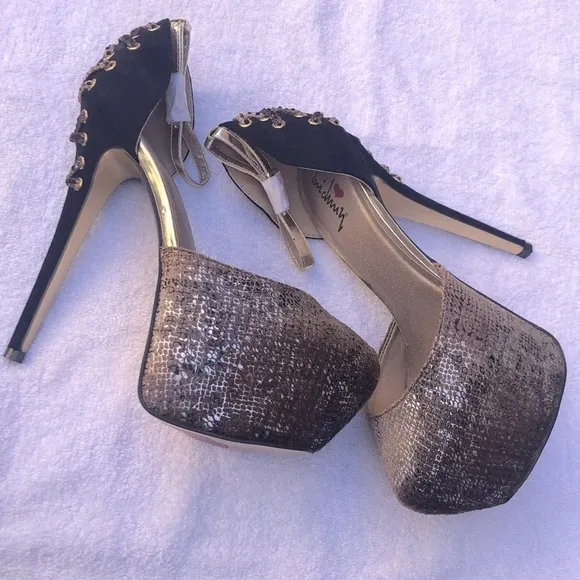 - LUICHINY snake skin heels 6 inches hight heels