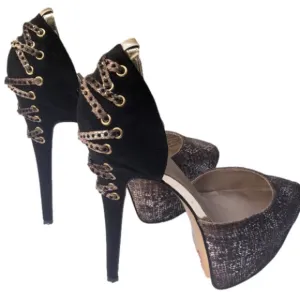 - LUICHINY snake skin heels 6 inches hight heels