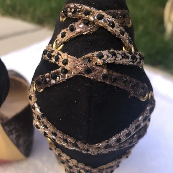 - LUICHINY snake skin heels 6 inches hight heels