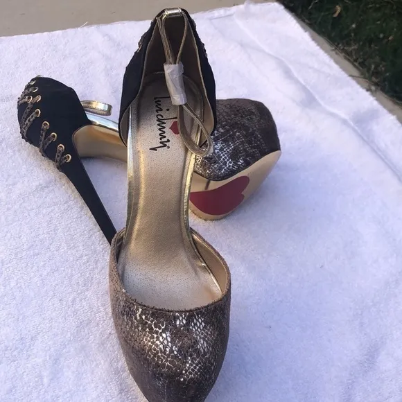 - LUICHINY snake skin heels 6 inches hight heels