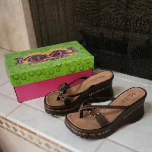 🌟🩷 MUDD BROWN WEDGE SANDALS 🩷🌟