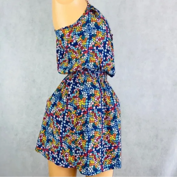 ❤️ Parker Rainbow Multicolor Silk Mini Dress Size XS