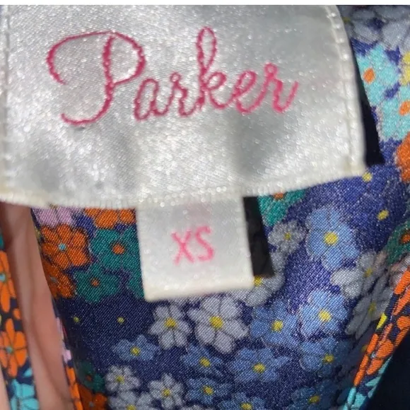 ❤️ Parker Rainbow Multicolor Silk Mini Dress Size XS