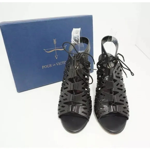 🆕 Pour La Victoire High Heel Sandals Black 8.5