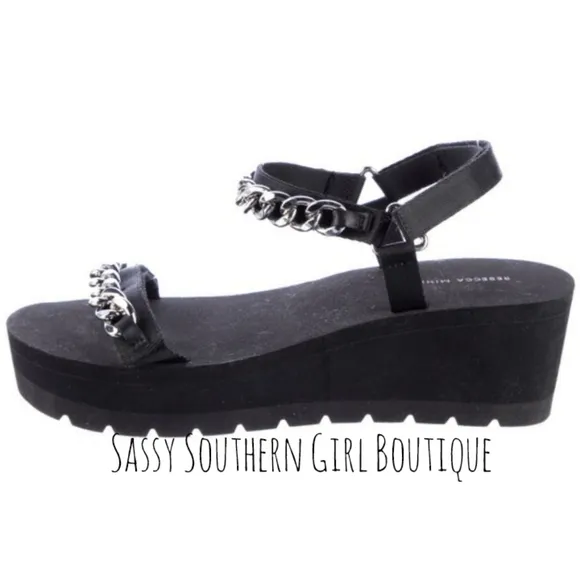 ⭐🆕 Rebecca MINKOFF black chain sandals
