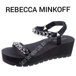 ⭐🆕 Rebecca MINKOFF black chain sandals