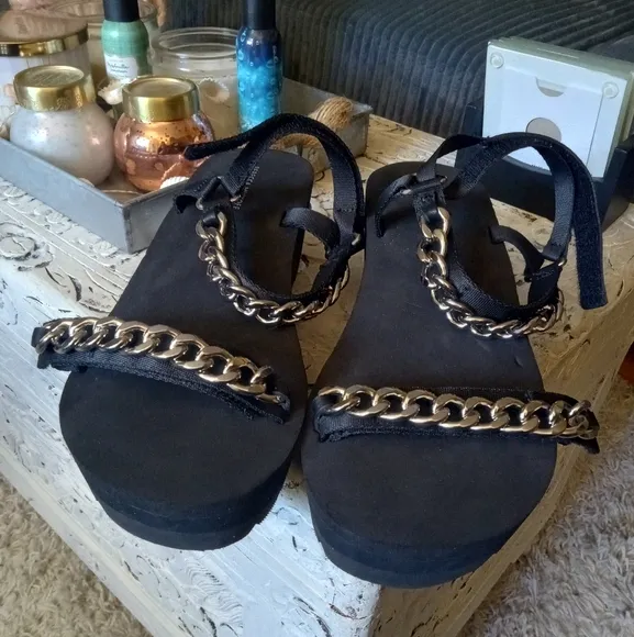 ⭐🆕 Rebecca MINKOFF black chain sandals