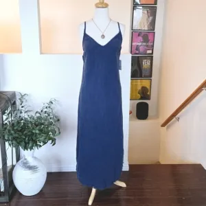 🏷️ REVOLVE BELLA DAHL Essential Frayed Blue Maxi Dress Size L Anthropologie