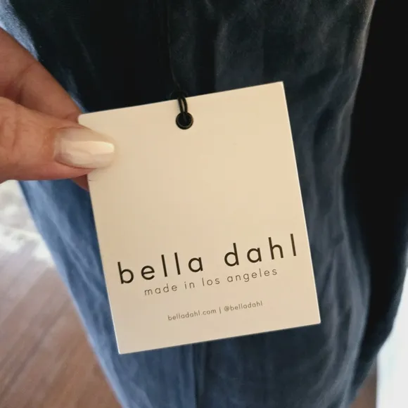 🏷️ REVOLVE BELLA DAHL Essential Frayed Blue Maxi Dress Size L Anthropologie