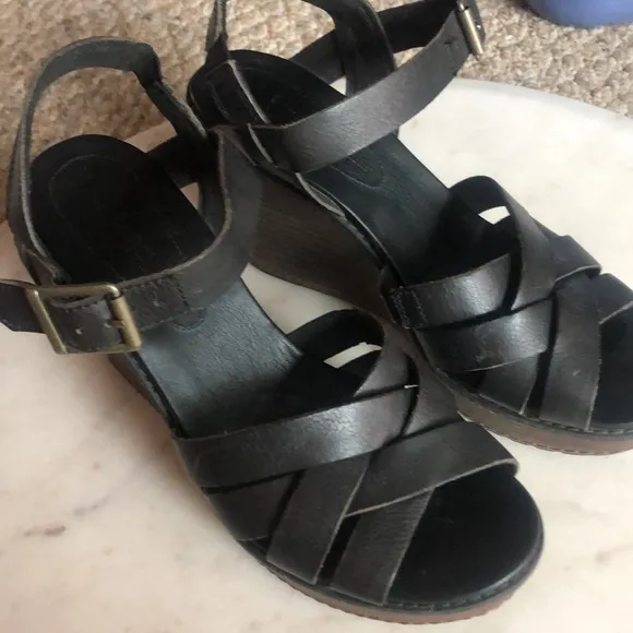 😎 Timberland leather wedge sandals