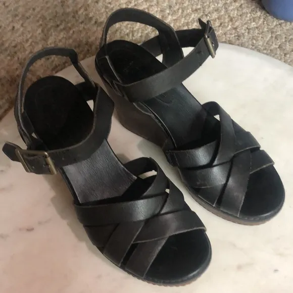 😎 Timberland leather wedge sandals