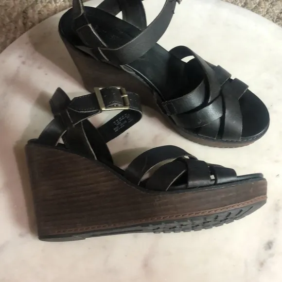 😎 Timberland leather wedge sandals