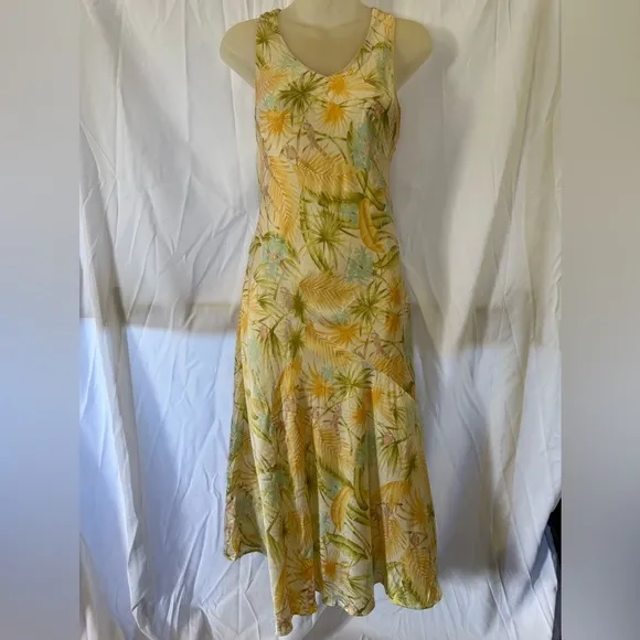 🌴 Tori Richard Tropical Print Dress – Size 4