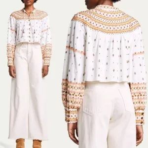 🆕 Veronica Beard Fernanda Embellished Beaded Linen Blend Crop Jacket Sz L