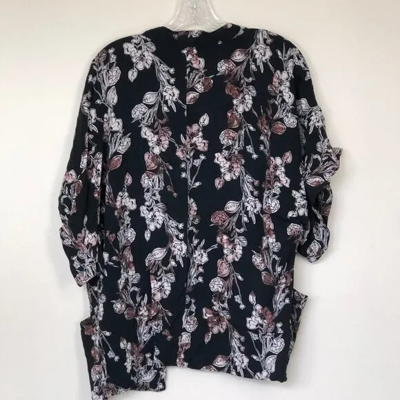 1. STATE Vineyard Floral Print Kimono S EUC