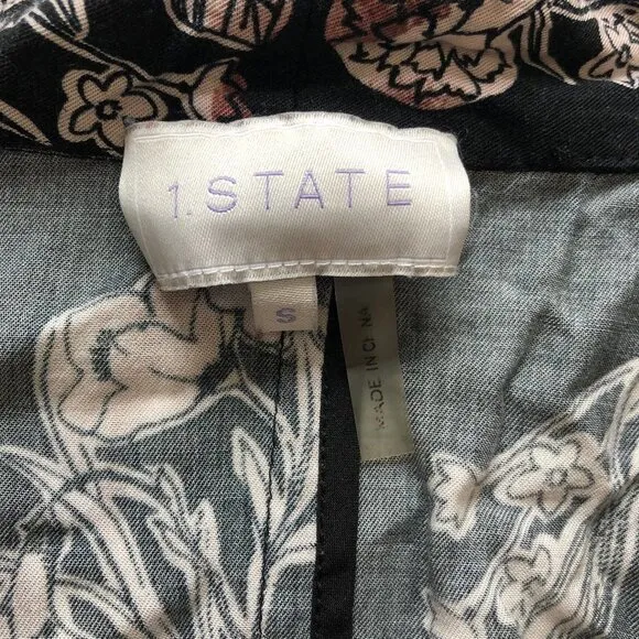 1. STATE Vineyard Floral Print Kimono S EUC