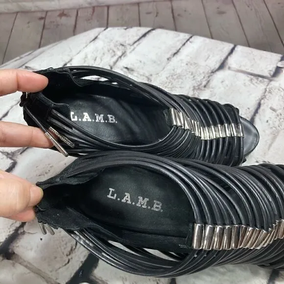 10 L.A.M.B. By Gwen Stefani Leather &amp; suede Gladiator sandals New