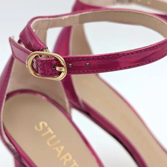$475 Stuart Weitzman Nudistcurve 75 High Heel Sandals Women's Pink Size US5B