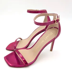 $475 Stuart Weitzman Nudistcurve 75 High Heel Sandals Women's Pink Size US5B