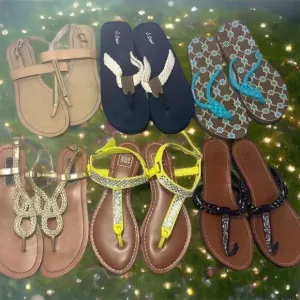 6 Pair Sandals Size 7. BCBG, Vince Camuto, JCrew, Sole Diva, Vera, Steve Madden.