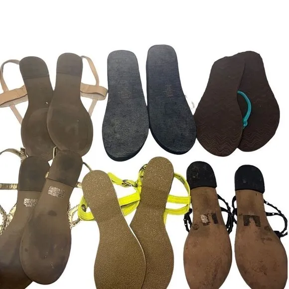 6 Pair Sandals Size 7. BCBG, Vince Camuto, JCrew, Sole Diva, Vera, Steve Madden.