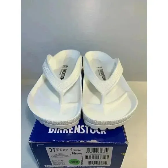 .810 Birkenstock White, Regular Fit, Sandals-EU-39 US-8 Womens