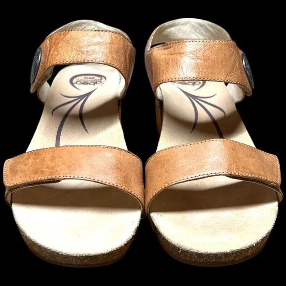 ABEO Una Women Size 10N Wedges Sandals Stone Leather Adjustable Neutral Support