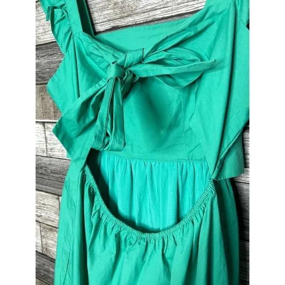Adelyn Rae Soshani Poplin Tie Back Midi Dress Large NWT