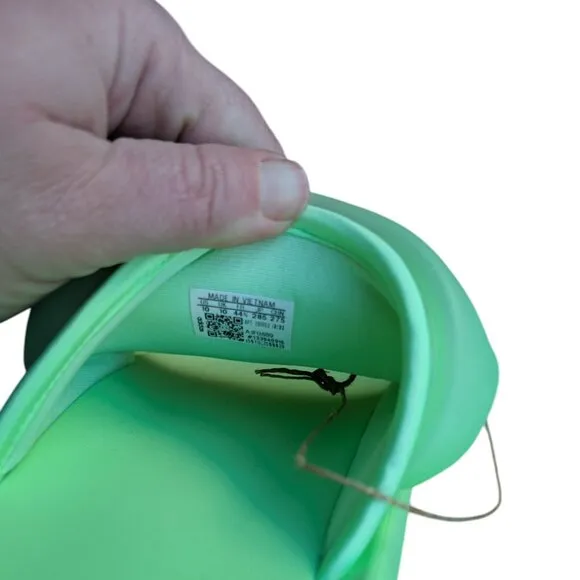 Adidas Adilette Pool Slides Green Glow Slip On Inner Tube Tubing Flip Flops NWT