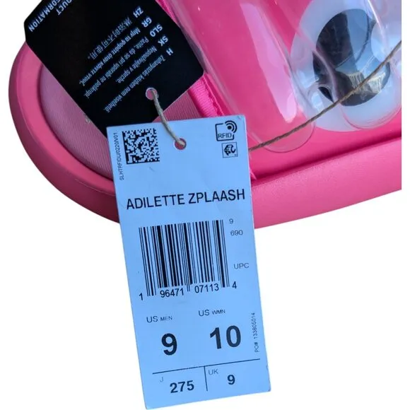 Adidas Adilette Pool Slides Hot Pink Slip On Inner Tube Tubing Flip Flops NWT