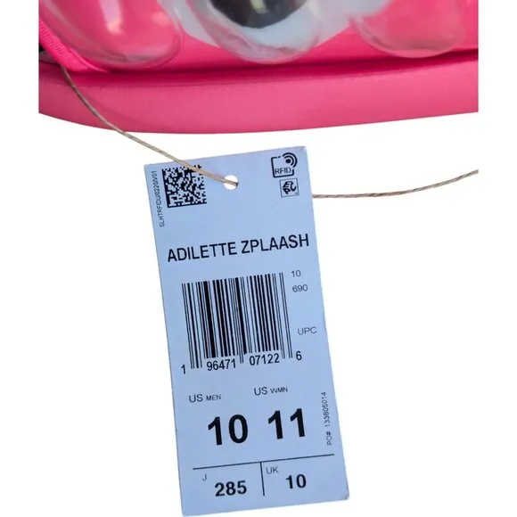 Adidas Adilette Pool Slides Hot Pink Slip On Inner Tube Tubing Flip Flops NWT