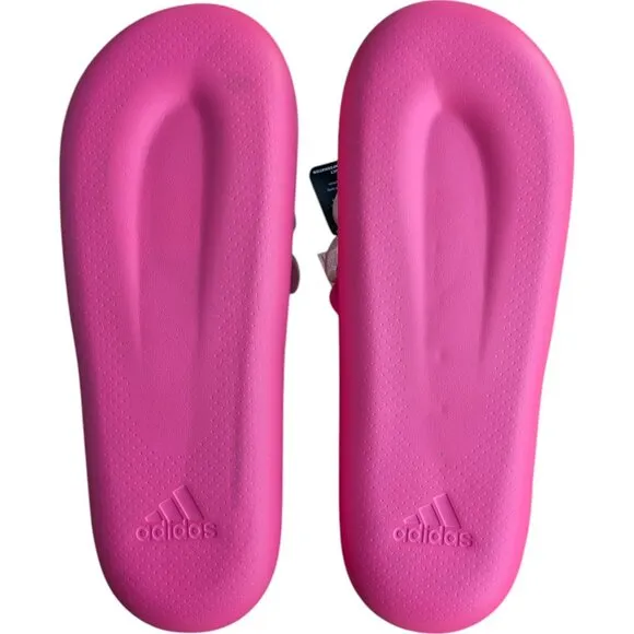 Adidas Adilette Pool Slides Hot Pink Slip On Inner Tube Tubing Flip Flops NWT