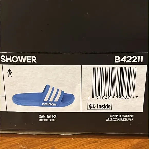 Adidas Adilette Shower Pool Slides Sandals Shoes new blue B42211 Men’s Size 9