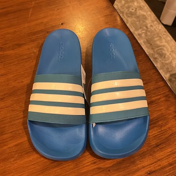 Adidas Adilette Shower Pool Slides Sandals Shoes new blue B42211 Men’s Size 9