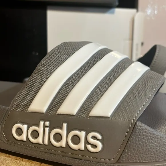 Adidas Adilette Shower Slides Sandals Shoes grey Pool B42212 new Mens Size 13