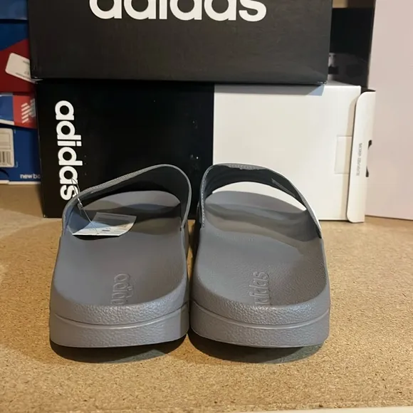 Adidas Adilette Shower Slides Sandals Shoes grey Pool B42212 new Mens Size 13