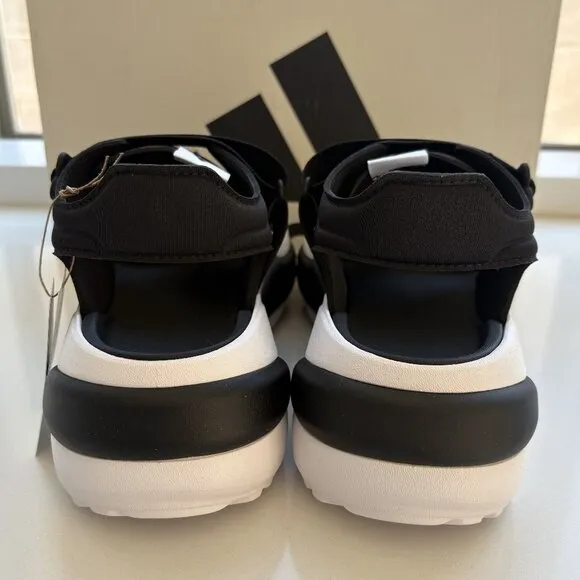 Adidas Mehana Platform Sandals Black &amp; White Women’s Size 11 NEW