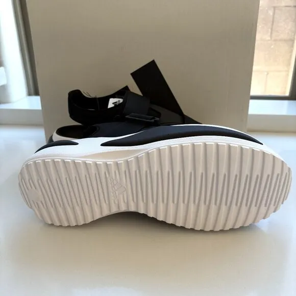Adidas Mehana Platform Sandals Black &amp; White Women’s Size 11 NEW