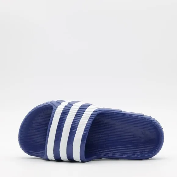 Adidas Originals Women's Cushioned Adilette 22 Sliders Sandals Blue/White Size 7