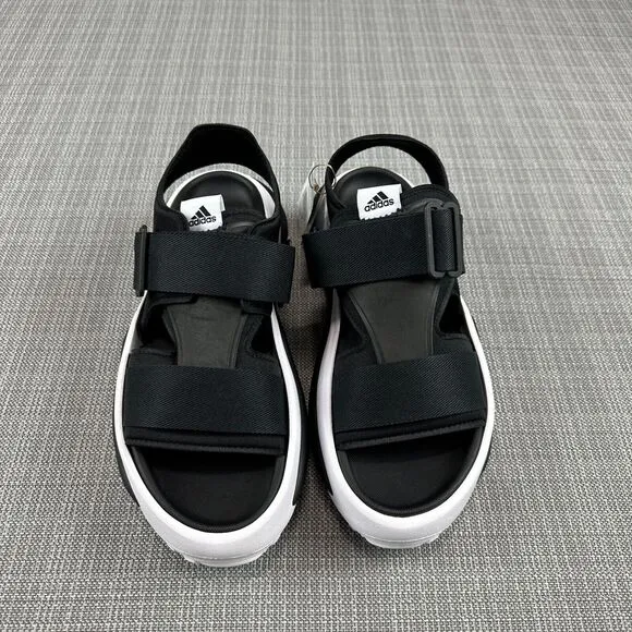 Adidas Sport Sandals Womens size 9 Mehana Platform Black White Lightweight New