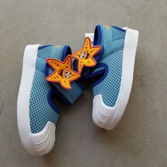 ADIDAS Superstar 360 Primeblue Starfish Toddler Girl Sandal Blue Size 8.5