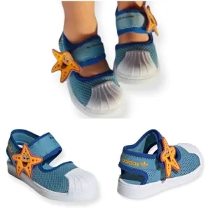 ADIDAS Superstar 360 Primeblue Starfish Toddler Girl Sandal Blue Size 8.5