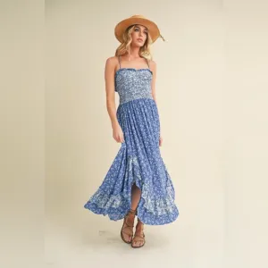 Aemi   Co NWT Ditsy Floral Ruffled Hem Maxi Cami Dress - M