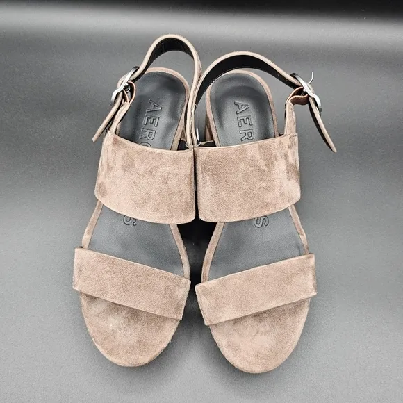Aerosoles Camera Clay ComboLeather Platform Sandals
