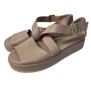 AGL Platform Flatform Leather Sandals Women’s Size 38.5 / 8.5 US Mauve