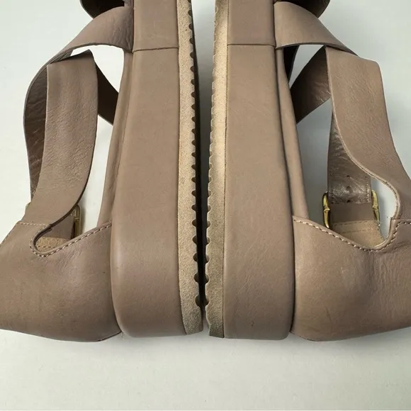 AGL Platform Flatform Leather Sandals Women’s Size 38.5 / 8.5 US Mauve